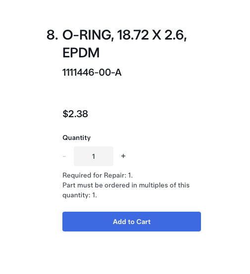 Tesla Model 3 2017-2023 - Pack of 5 OEM Thermal Management O Ring 1872 X 26 EPDM - 1111446-00-A