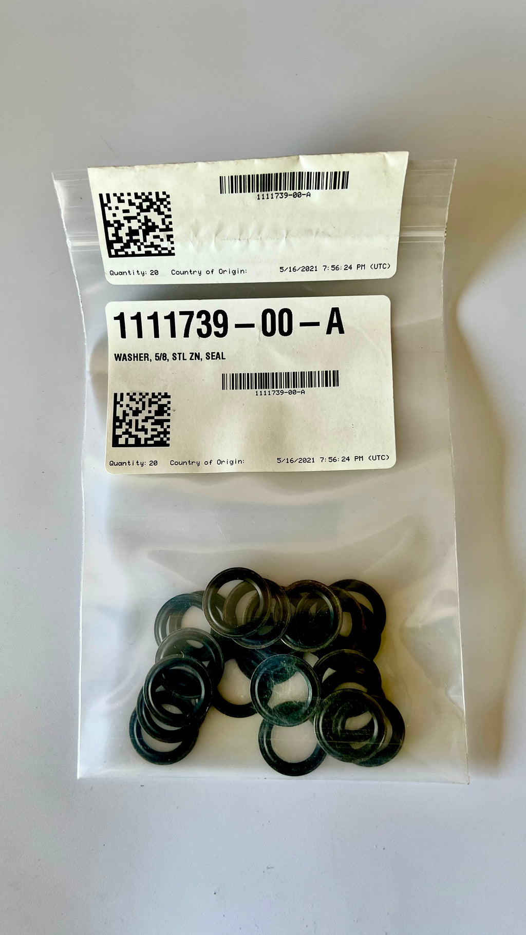 Tesla Model 3 2017-2023 - Pack of 20 OEM Thermal Management Washer 5/8 Steel with Zinc Coating, Seal - 1111739-00-A