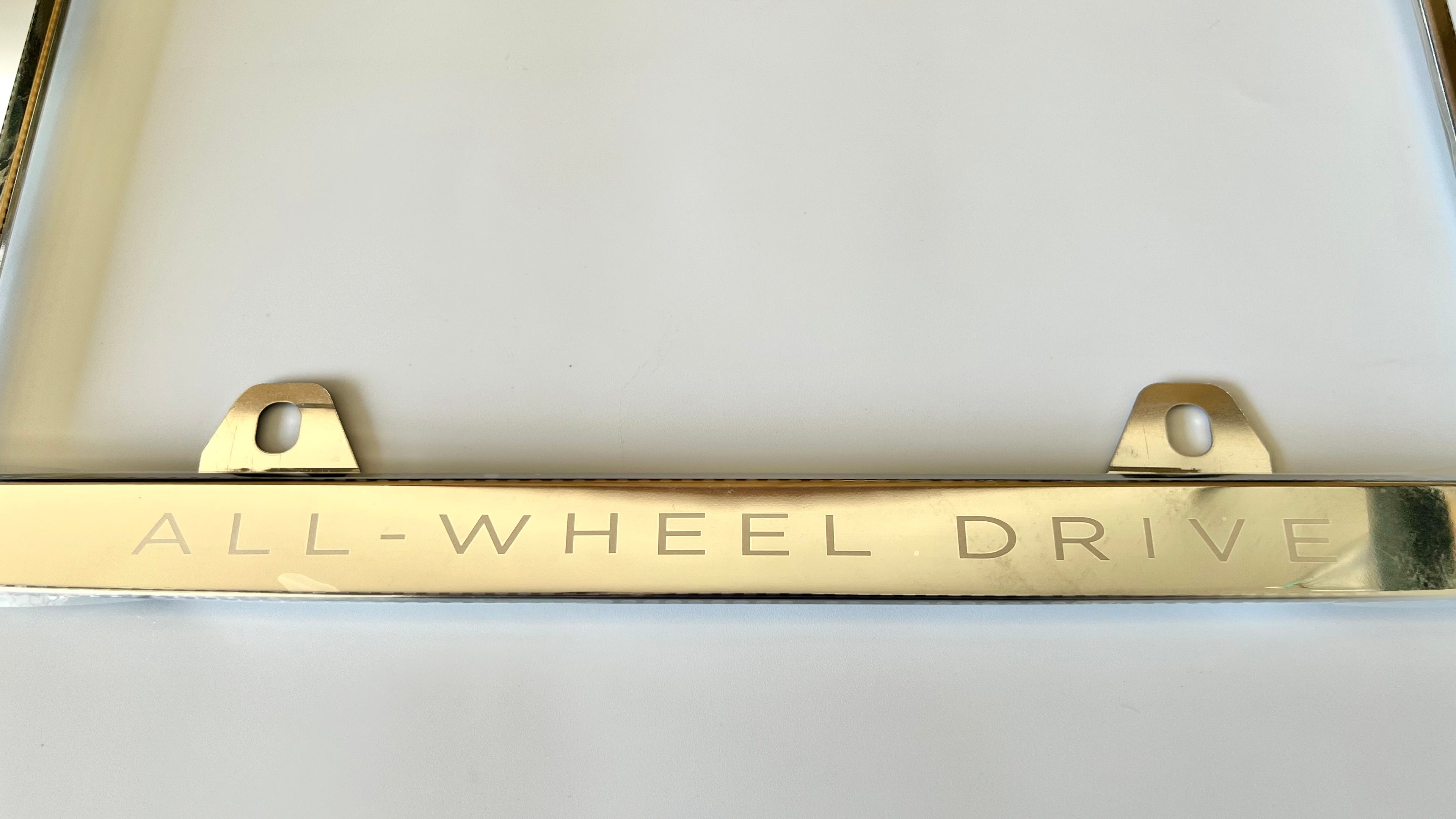 Tesla Model S & X - OEM Rear License Plate “All Wheel Drive” - Silver - 1118487-00-A
