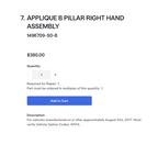Tesla Model S OEM 2016-2020 - MS B-Pillar Glass Applique & Camera Right - 1092307-S0-D