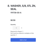 Tesla Model 3 2017-2023 - Pack of 20 OEM Thermal Management Washer 5/8 Steel with Zinc Coating, Seal - 1111739-00-A