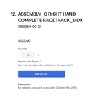 Tesla Model X 2015-2021 - OEM Complete Racetrack Body Trim Upgrade - Assembly C Pillar - Right Hand - 1059950-00-G