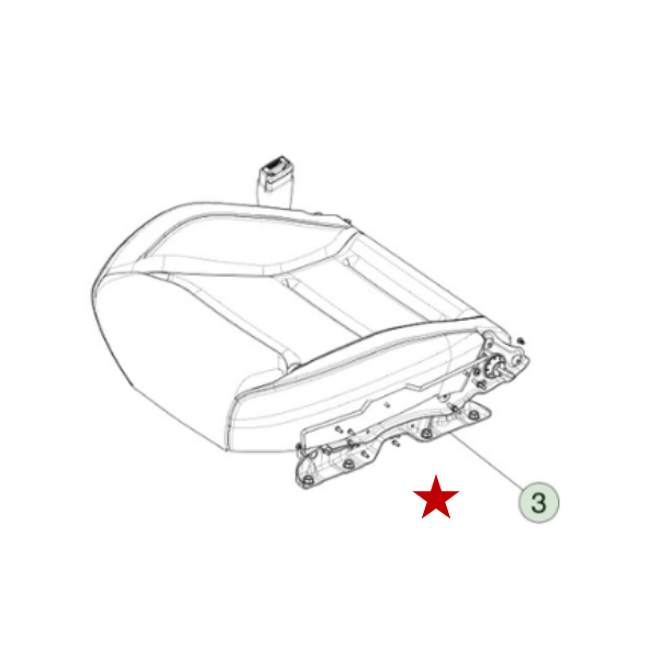 Tesla Model S Canada | Europe - OEM 1st Row Left Hand Seat Cushion - Gray 1056287-04-B