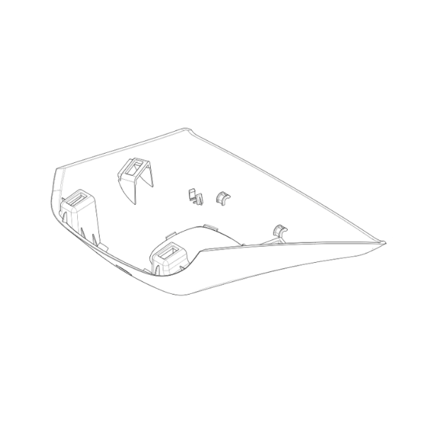 Tesla Model S 2021-2025 - OEM Rearview Mirror Cover - Black - 1587847-00-B