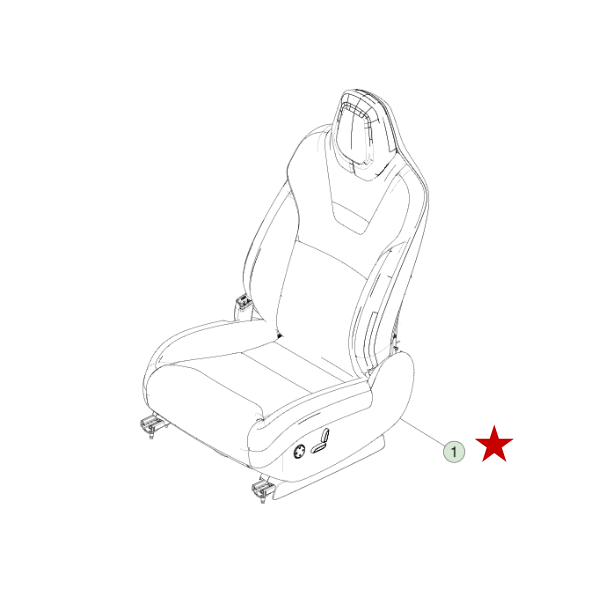 Tesla Model X North America - OEM 1 Row Left Hand Seat Assembly - Pure Vented Black - 9876527-05-A