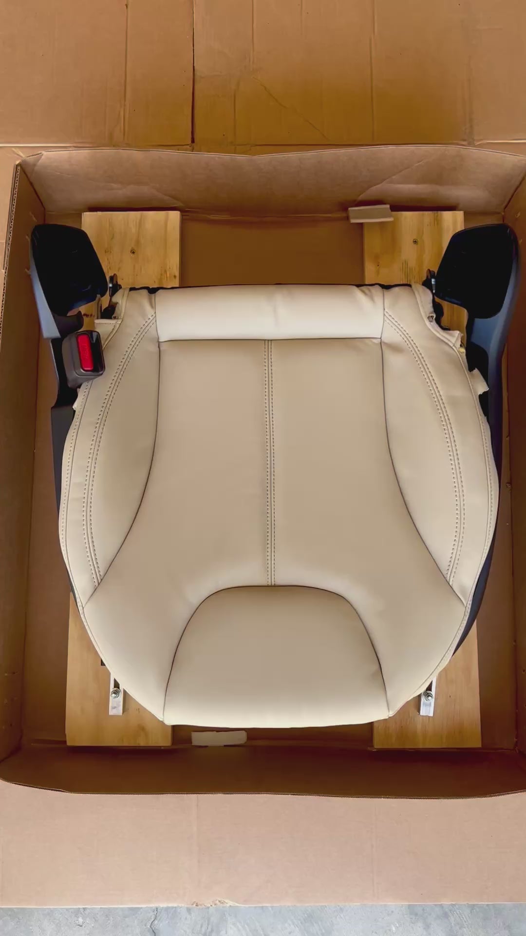 Tesla Model S OEM - Canada|Europe|APAC - 1 Row Left Hand Drive - Seat Cushion - Premium Tan - 1042911-03-B